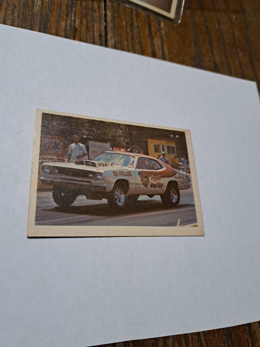 Vintage 1971 Ed Miller Hemi Duster AHRA Fleer Race Car Trading Card